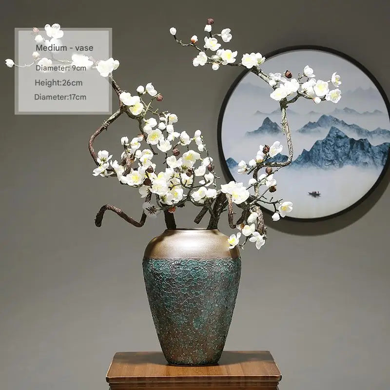 Modern Vase Handmade Ceramic Porcelain Vase Minimalist Art Deco Vase Artificial Flower Set Flower Vase Home Table Decor Vase Set